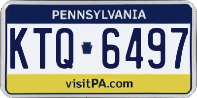 PA license plate KTQ6497