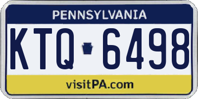 PA license plate KTQ6498