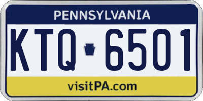 PA license plate KTQ6501