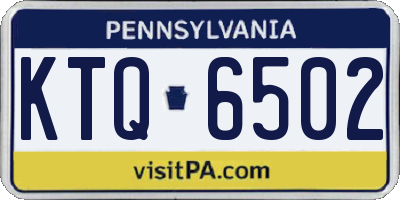PA license plate KTQ6502