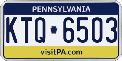 PA license plate KTQ6503