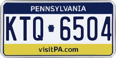 PA license plate KTQ6504