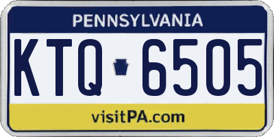 PA license plate KTQ6505