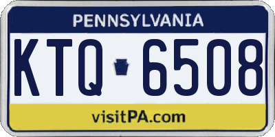 PA license plate KTQ6508