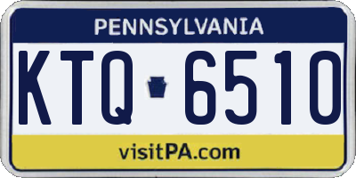 PA license plate KTQ6510