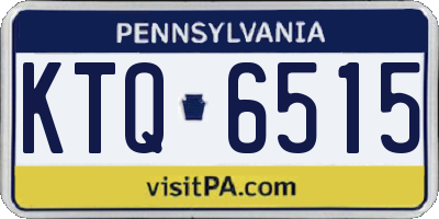 PA license plate KTQ6515