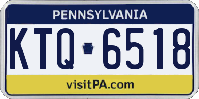 PA license plate KTQ6518