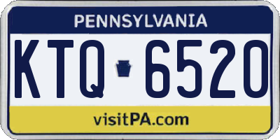 PA license plate KTQ6520
