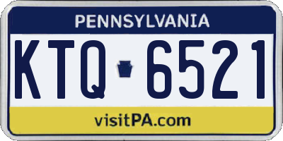 PA license plate KTQ6521