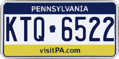 PA license plate KTQ6522