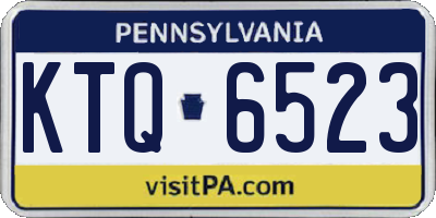 PA license plate KTQ6523
