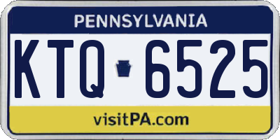 PA license plate KTQ6525