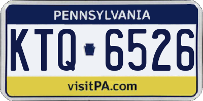 PA license plate KTQ6526
