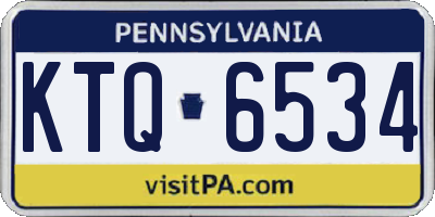 PA license plate KTQ6534