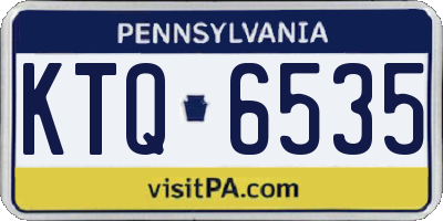PA license plate KTQ6535