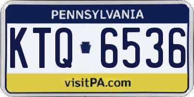 PA license plate KTQ6536
