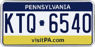 PA license plate KTQ6540