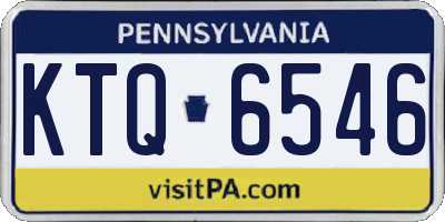 PA license plate KTQ6546