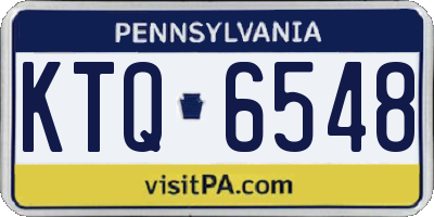 PA license plate KTQ6548