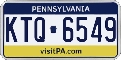 PA license plate KTQ6549