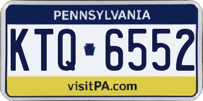 PA license plate KTQ6552