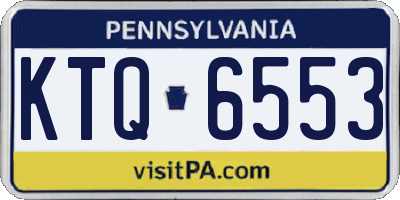 PA license plate KTQ6553