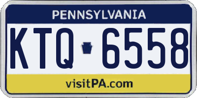 PA license plate KTQ6558