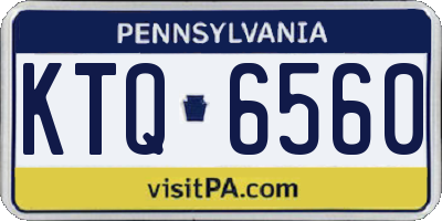 PA license plate KTQ6560