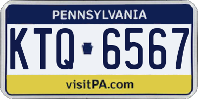 PA license plate KTQ6567