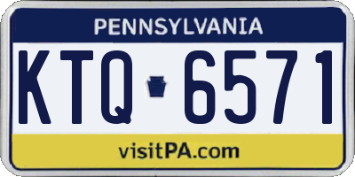 PA license plate KTQ6571