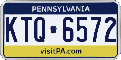 PA license plate KTQ6572