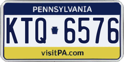 PA license plate KTQ6576