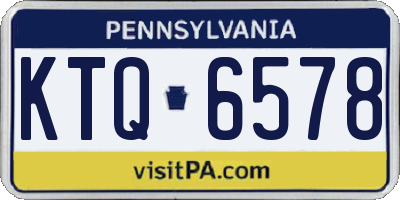 PA license plate KTQ6578