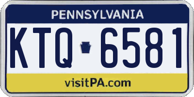 PA license plate KTQ6581