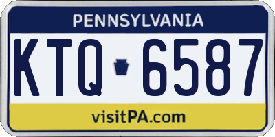 PA license plate KTQ6587