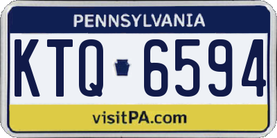 PA license plate KTQ6594