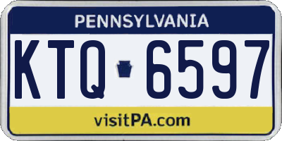 PA license plate KTQ6597