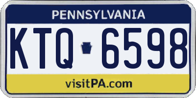 PA license plate KTQ6598