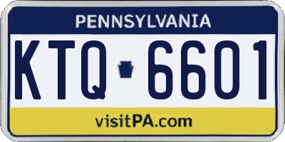 PA license plate KTQ6601