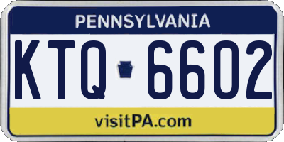PA license plate KTQ6602