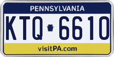 PA license plate KTQ6610