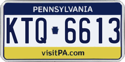 PA license plate KTQ6613