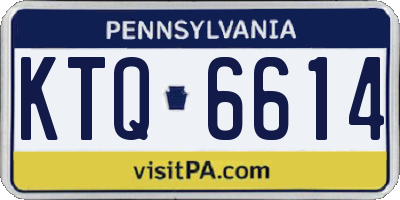 PA license plate KTQ6614