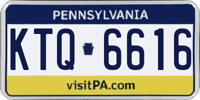 PA license plate KTQ6616