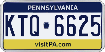 PA license plate KTQ6625