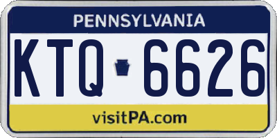 PA license plate KTQ6626