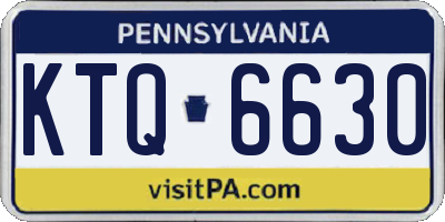 PA license plate KTQ6630