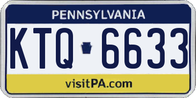 PA license plate KTQ6633