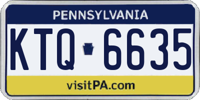 PA license plate KTQ6635