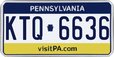PA license plate KTQ6636